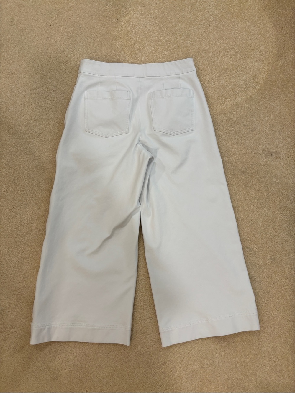 SPANX White Cropped Wide Leg Ponte Pants Size Medium - Picture 10 of 12